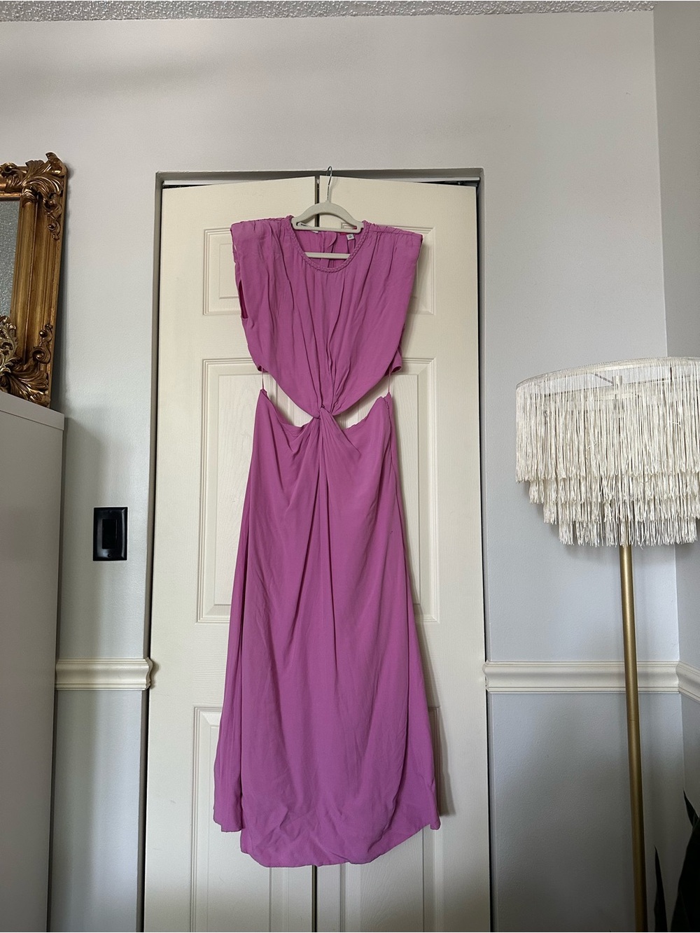 Scotch & Soda Mauve-Pink Cutout Maxi Dress